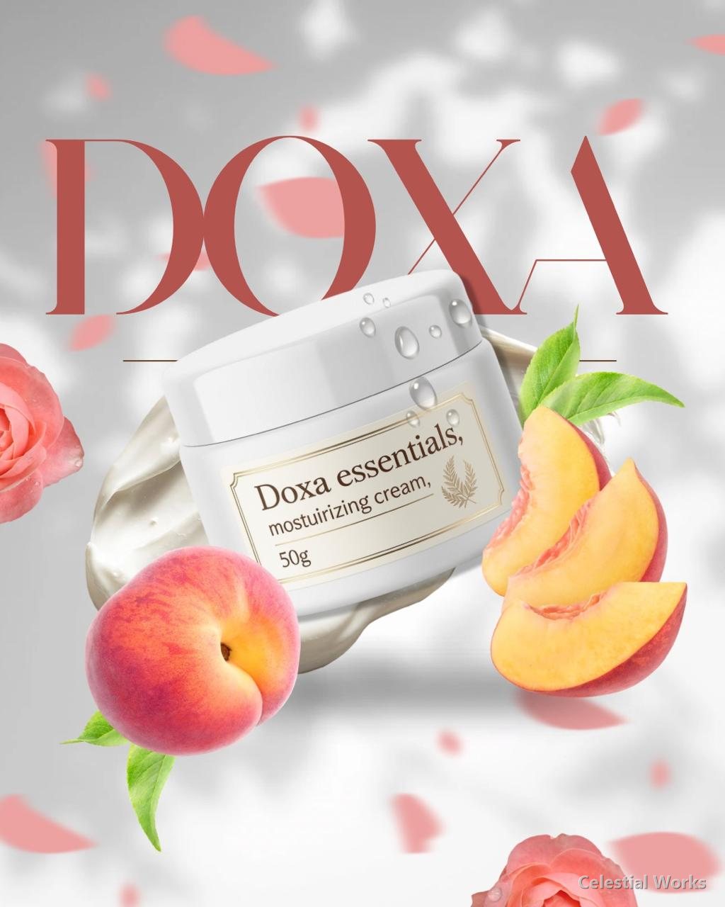 Doxa Essentials cream product ad concept