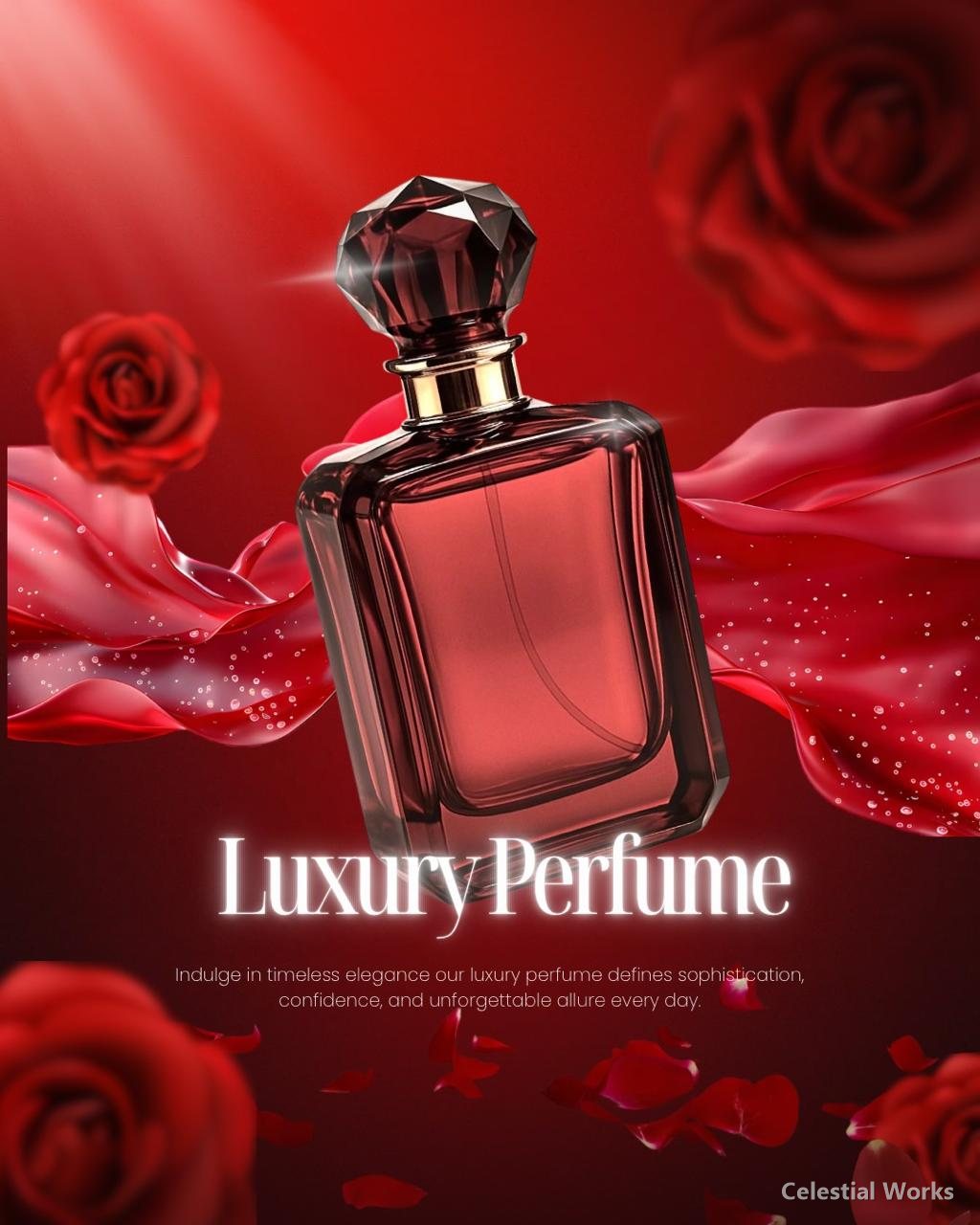 Luxury perfume ad concept