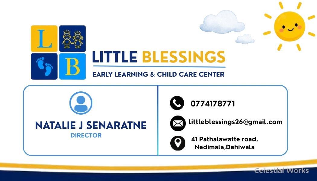 Little Blessings business card back