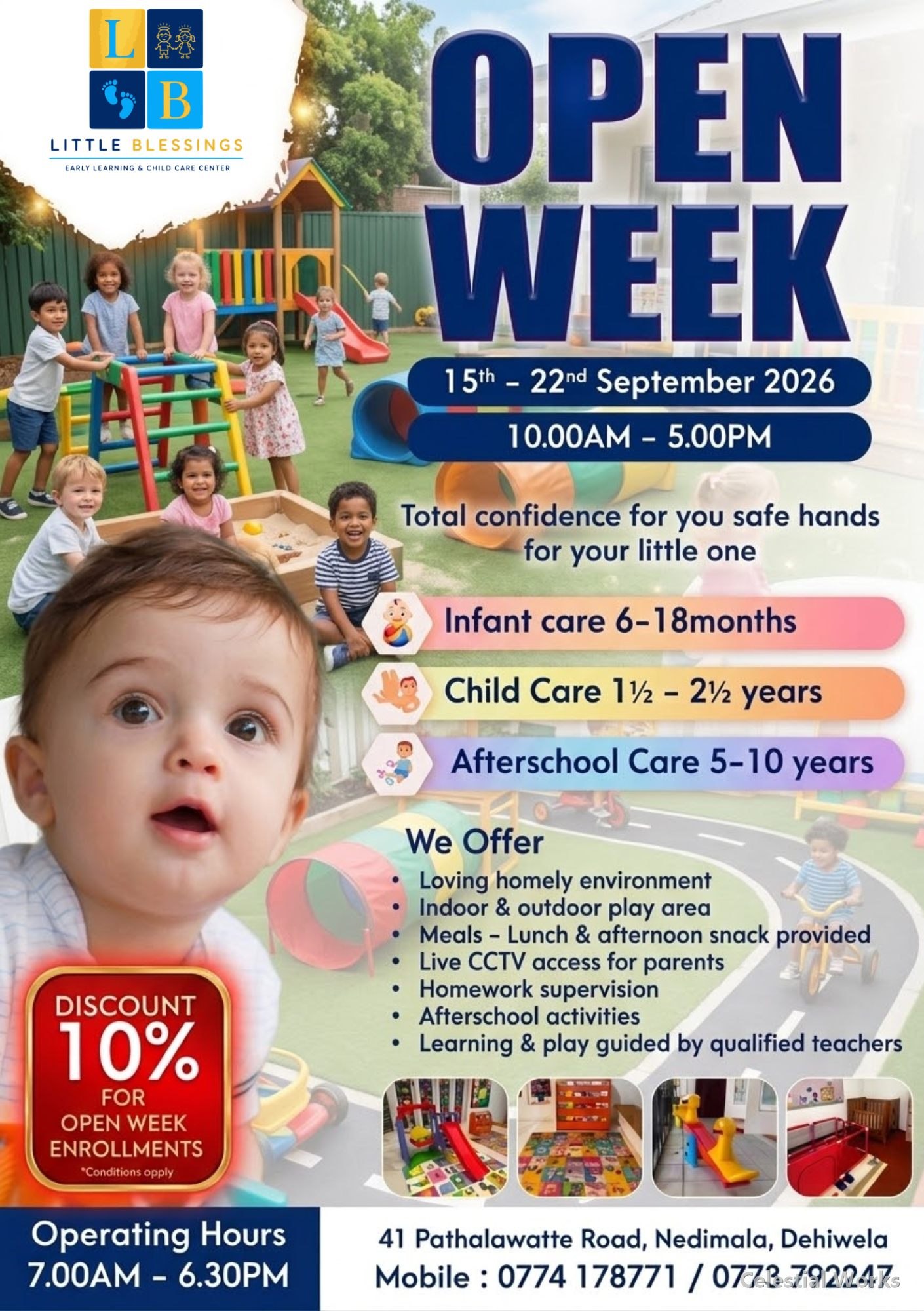 Little Blessings open week flyer