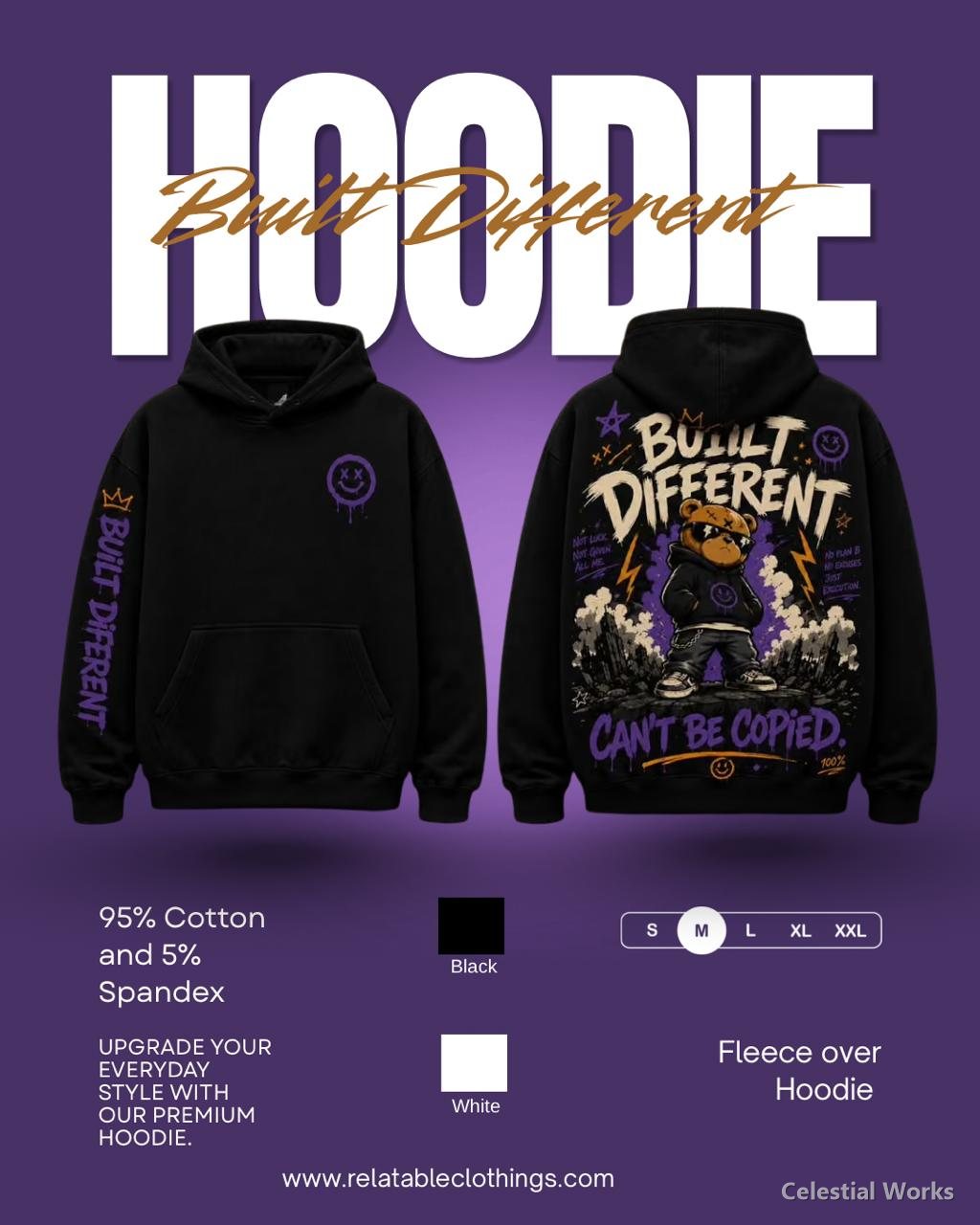 Relatable Clothing Built Different hoodie design