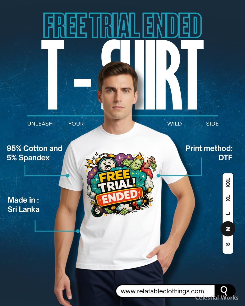 Relatable Clothing Free Trial Ended - Tee (Blue)