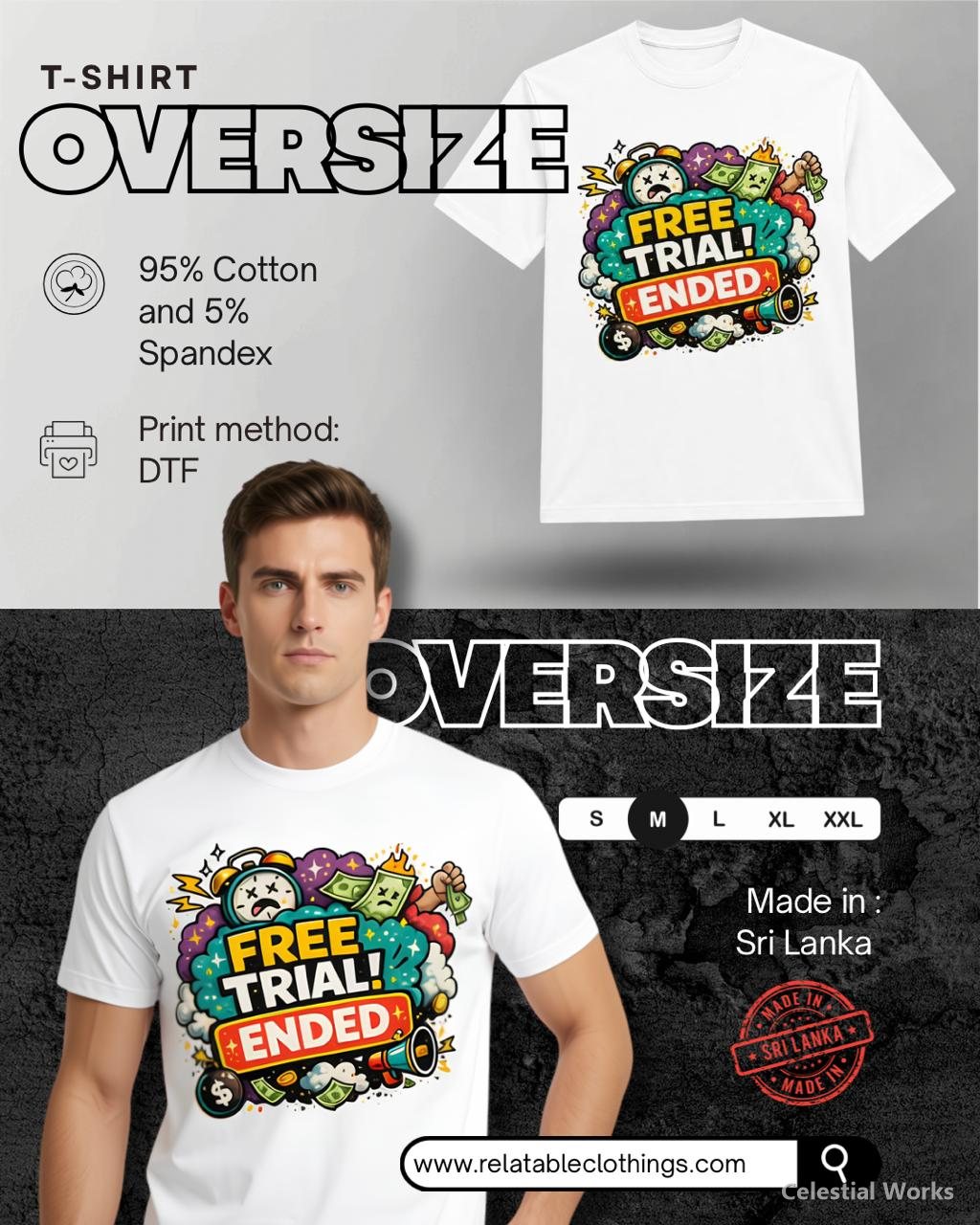 Relatable Clothing Free Trial Ended - Oversize Tee